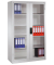 Stahlschrank 8920-055 S10117 lichtgrau, Acrylglas 93,0 x 40,0 x 195,0 cm, aufgebaut